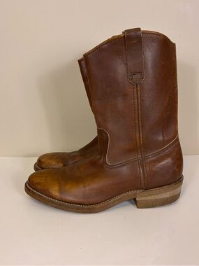 Red Wing Shoes Men's Brown Leather Western Pull-On Boots 9